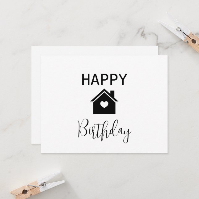 Happy Birthday Real Estate Card (Front/Back In Situ)
