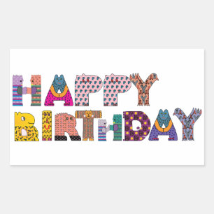 Happy Birthday Rectangular Sticker