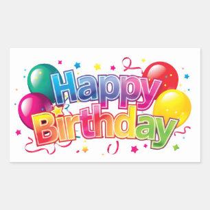 Happy Birthday  Rectangular Sticker