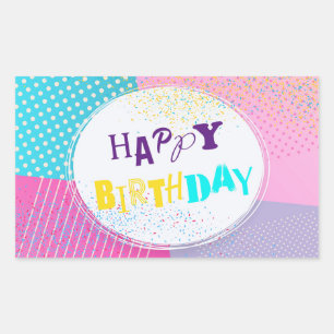 Happy Birthday Rectangular Sticker