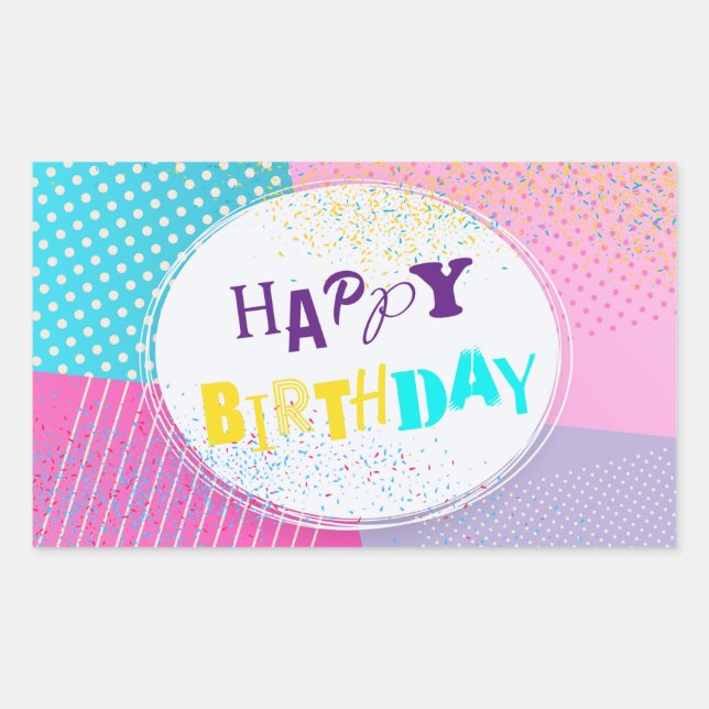 Happy Birthday   Rectangular Sticker (Front)