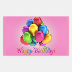 Happy Birthday  Rectangular Sticker