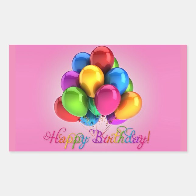 Happy Birthday  Rectangular Sticker (Front)