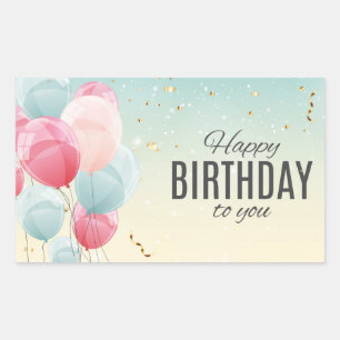Happy Birthday Rectangular Sticker