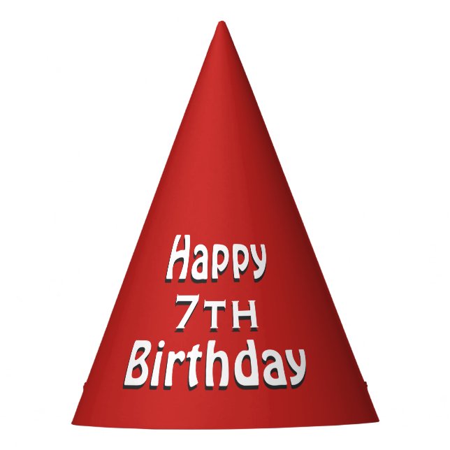 Happy Birthday Red Party Hat (Front)