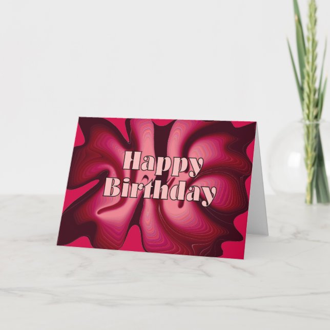 Happy Birthday Red Passion Card (Front)