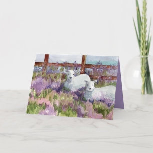 Happy Birthday Religious Blessings Lambs Lavender Card