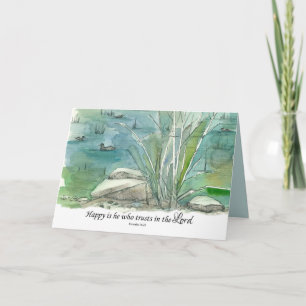 Happy Birthday Religious Proverbs Scripture Ducks Card