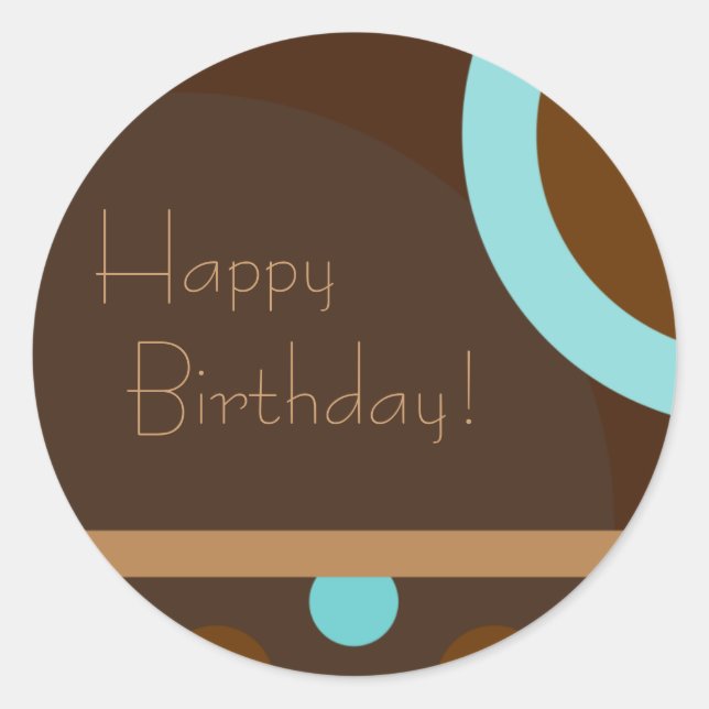 Happy Birthday! Retro 103 Classic Round Sticker (Front)