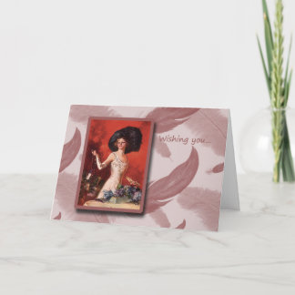 Happy Birthday Retro Fashion and Hat Card