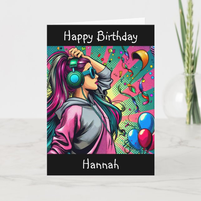 Happy Birthday | Retro Pop Art Card (Front)