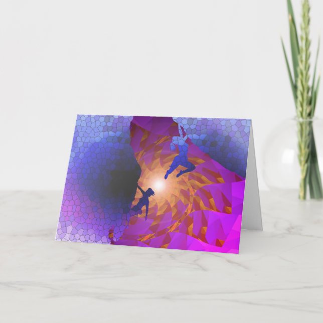 Happy Birthday rock climbers card (Front)