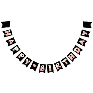 Happy Birthday Rosa Beige Bunting