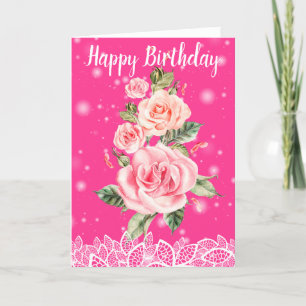Happy Birthday Rose Card