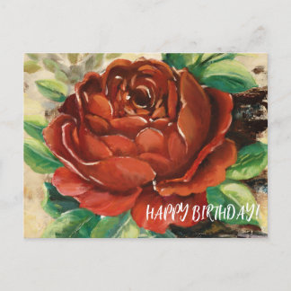 Happy Birthday Rose Postcard
