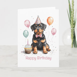 Happy Birthday Rottweiler Dog Card
