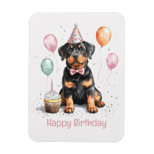 Happy Birthday Rottweiler Dog Magnet