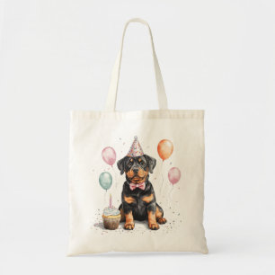 Happy Birthday Rottweiler Dog Tote Bag