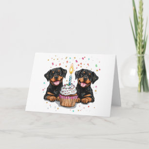 Happy Birthday Rottweiler Dogs Card