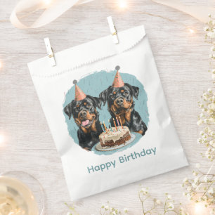 Happy Birthday Rottweiler Dogs Favour Bag