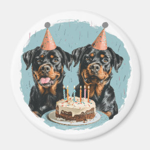 Happy Birthday Rottweiler Dogs Magnet