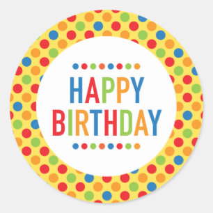 Happy Birthday Round Sticker