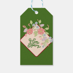 Happy Birthday Runder Aufkleber Gift Tags