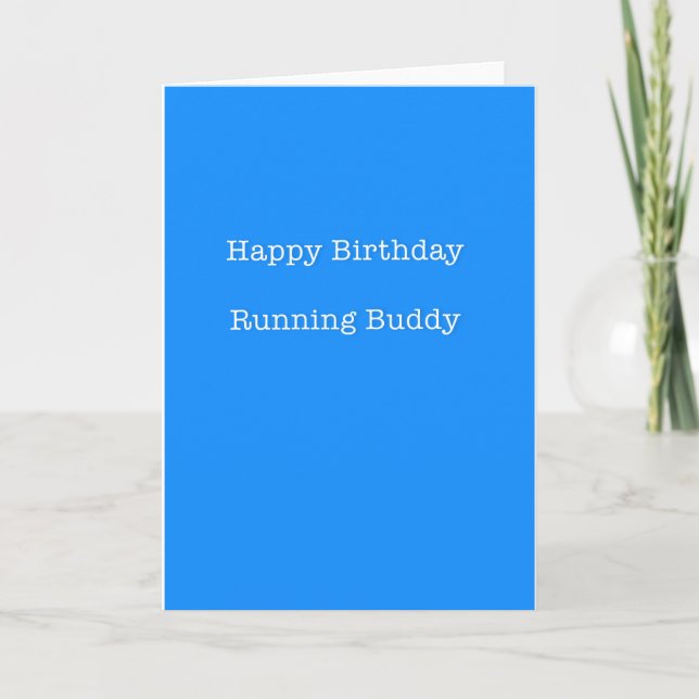 Happy Birthday Running Buddy Card (Front)