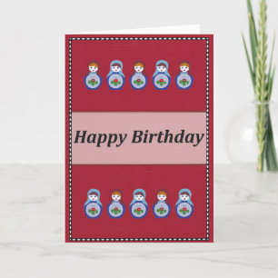 Happy Birthday Russian Doll Card