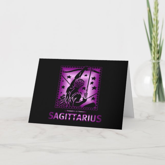 Happy Birthday Sagittarius starsign Card (Front)