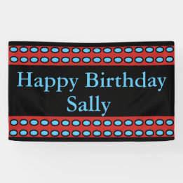 "Happy Birthday Sally Custom Banner