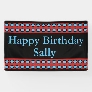 "Happy Birthday Sally Custom Banner