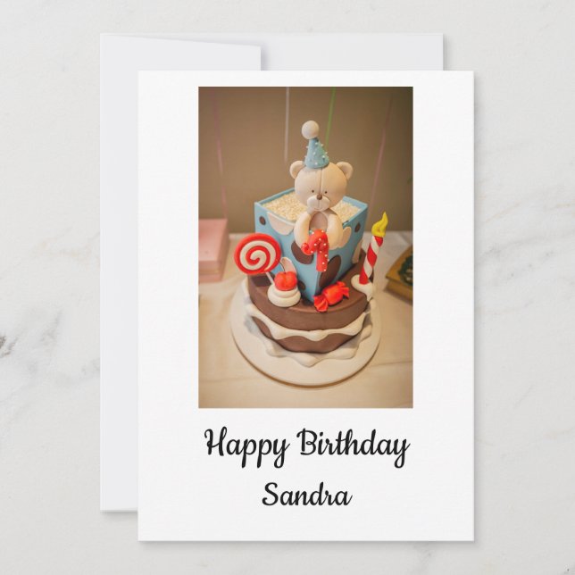 Happy birthday Sandra Holiday Card (Front)