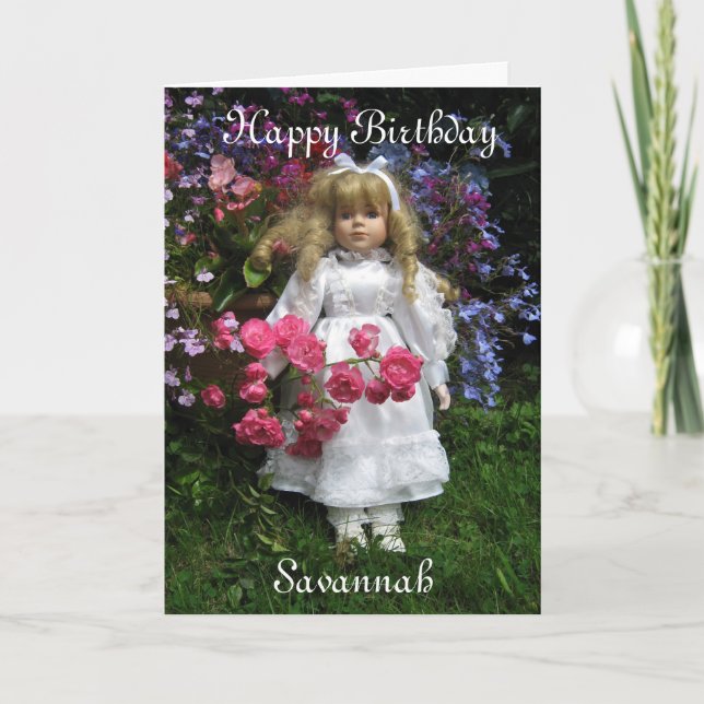 Happy Birthday Savannah Card (Front)