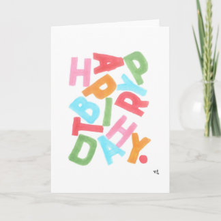 Happy Birthday Scattered Letters Card