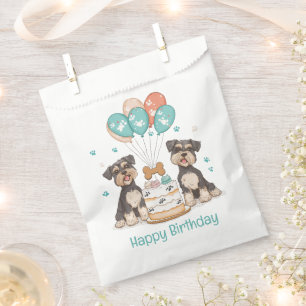 Happy Birthday Schnauzer Dogs Favour Bag