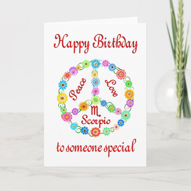 Happy Birthday Scorpio Card (Front)