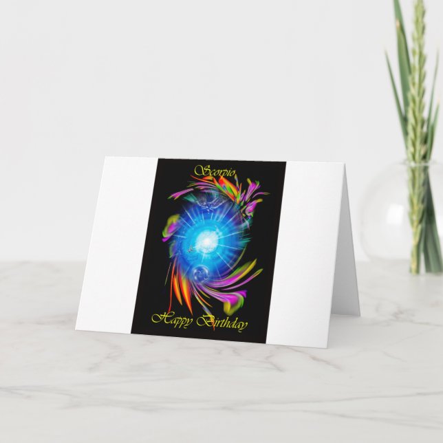 Happy Birthday  Scorpio Card (Front)