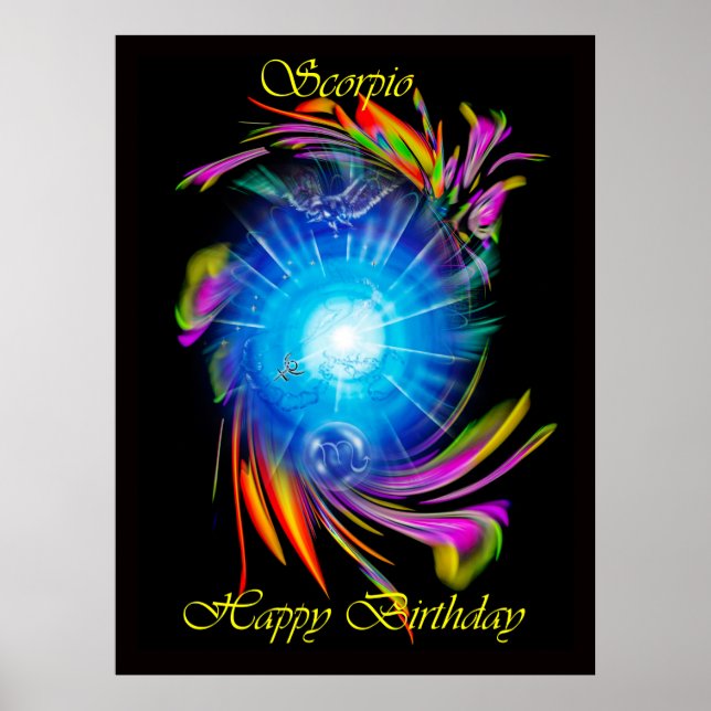 Happy Birthday  Scorpio - Skorpion Poster (Front)