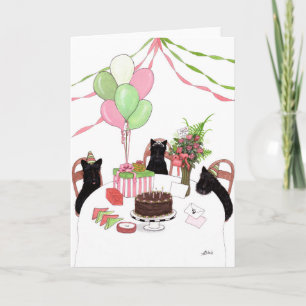 Happy Birthday Scotties Dogs Card by Bihrle
