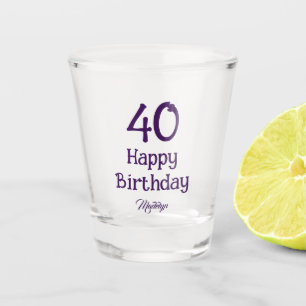 Happy Birthday Script Custom Name Shot glass
