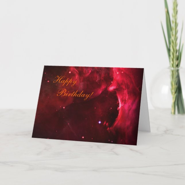 Happy Birthday - Sculpted Region of Orion Nebula Card (Front)