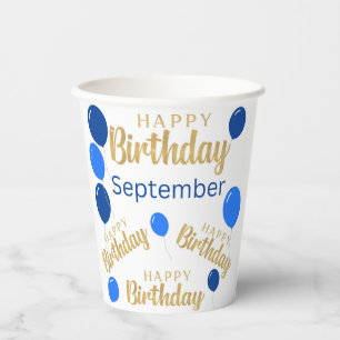 Happy birthday September Birthdays Paper cup