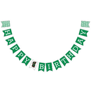 Happy Birthday Shamrocks Dog Bunting