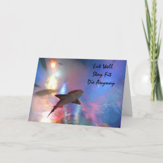 Happy birthday shark humour card