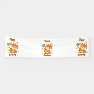 Happy Birthday Shiba Inu 2.5x10 Vinyl Banner