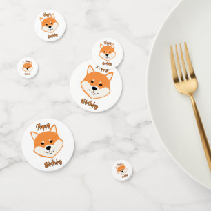 Happy Birthday Shiba Inu Original Table Confetti