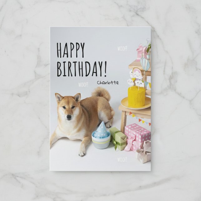  Happy Birthday Shiba Inu Party Card (The perfect card for every dog lover.)