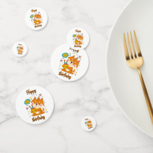 Happy Birthday Shiba Inu Table Confetti