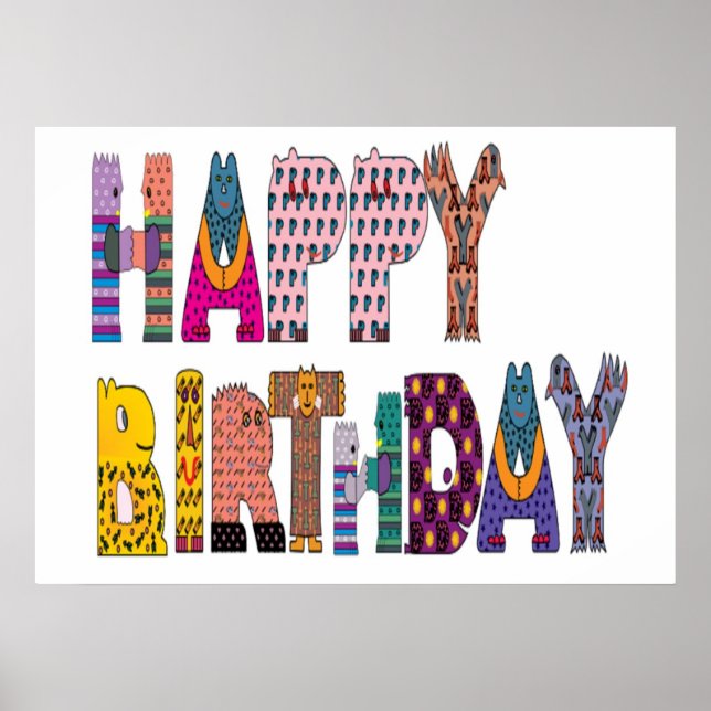 "HAPPY BIRTHDAY" SIGN (Front)